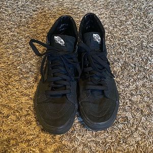 All black high top vans